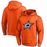 Men's Customized Dallas Stars Orange All Stitched Pullover Hoodie,baseball caps,new era cap wholesale,wholesale hats